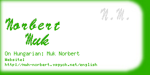 norbert muk business card